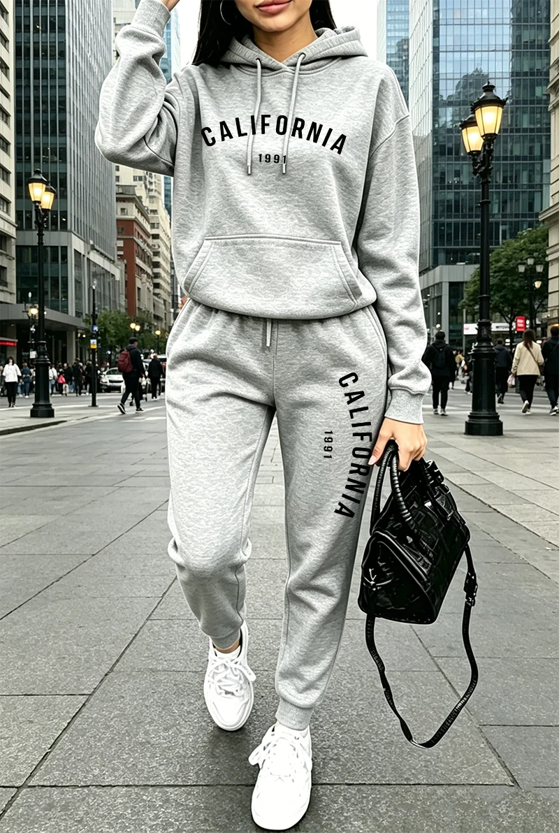 Winter Clothing Hoodie - Heiße Angebote: Damen-Trainingsanzug mit Print, lässiger
