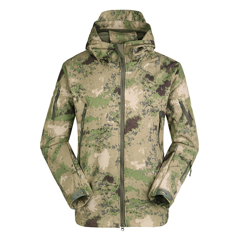 Windproof Jacket Softshell - Tactical Tom Outdoor-Abenteuer-Camouflage-Set für Herren: Shark