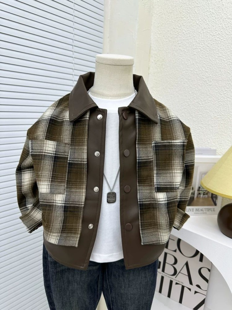 Winter Clothing For Toddlers - Kinder Plaid Jacke Jungen Frühling Langarm