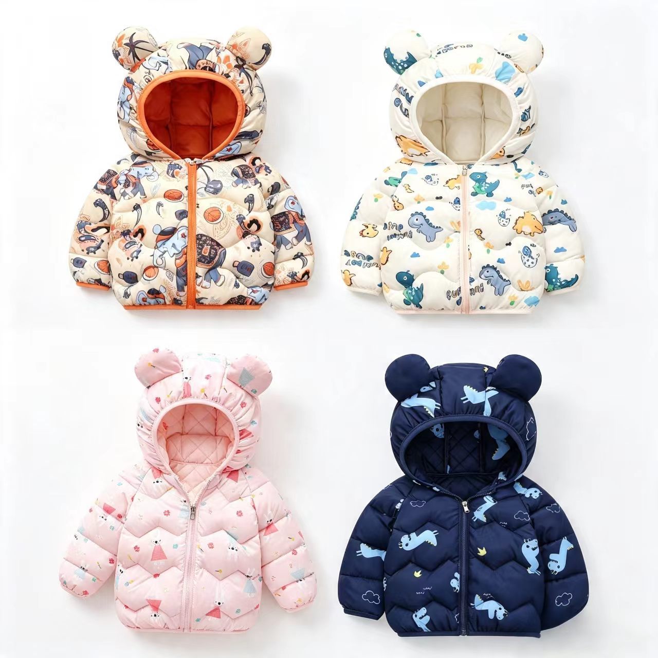 Winter Clothing Toddler - Kindermantel Baby Cartoon-Jacke Jungen Kapuzenkleidung Mädchen