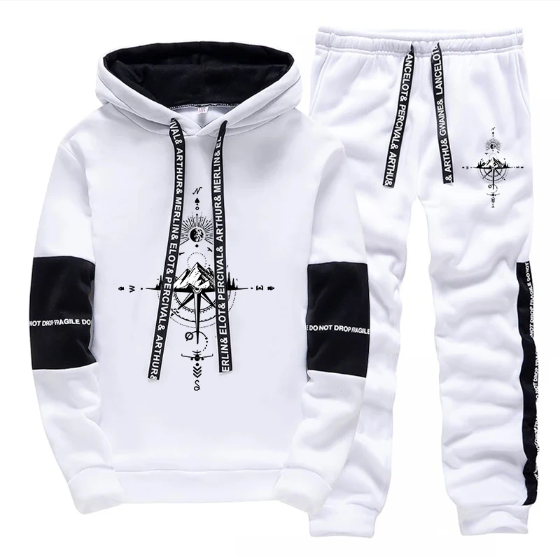 Winter Clothing Hoodie - Neuer Herbst-Winter-Herren-Trainingsanzug, Modische Lässige Kapuzenpullover, Outdoor-Sportbekleidung,