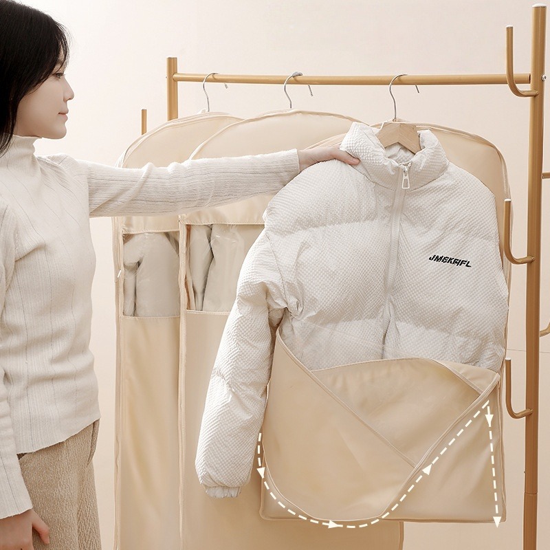 Winter Clothing Types - Kompressions-Aufbewahrungstasche für Daunenjacke, tragbare Reißverschlusstasche, Winterkleidung,