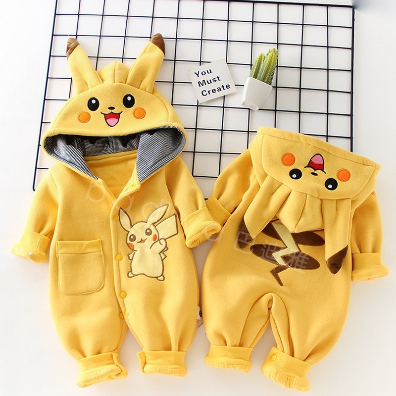 Winter Clothing For Toddlers - Cartoon Pocket Monsters Baby-Pyjama für Neugeborene,