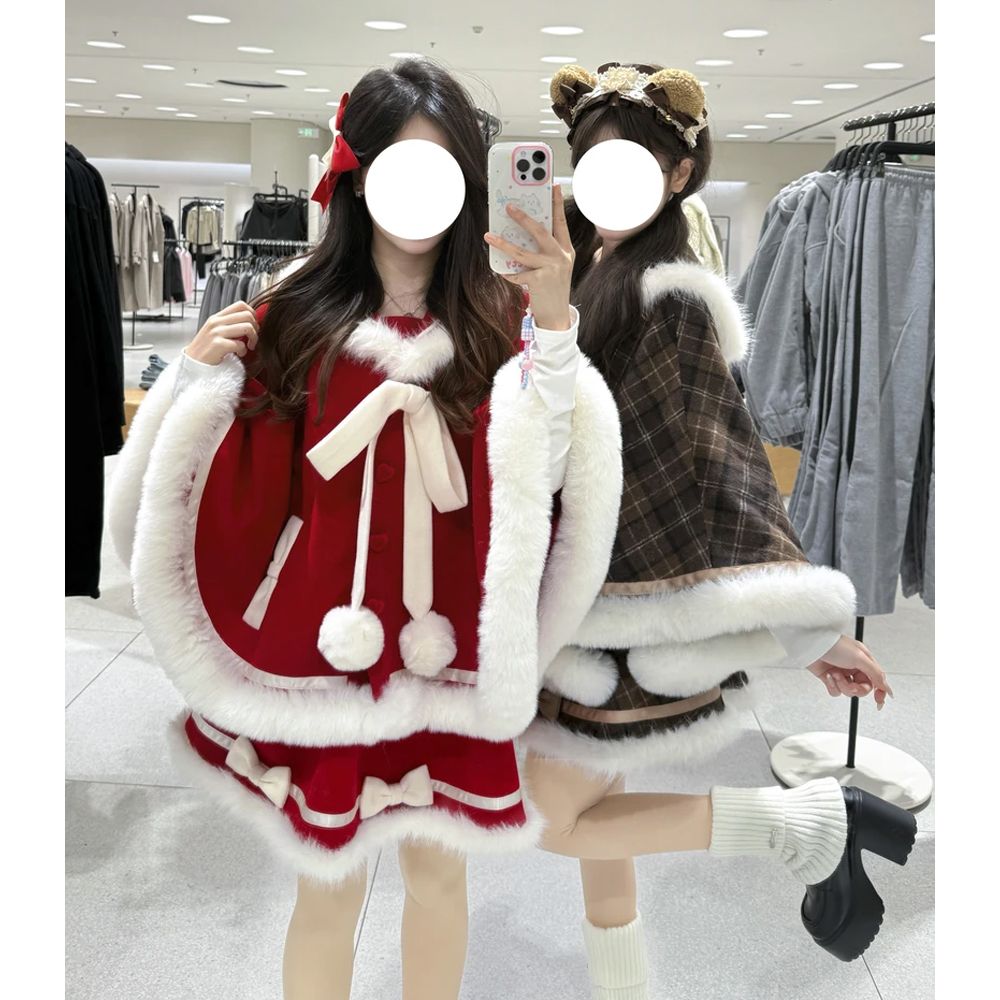 Winter Clothing Types - Süße japanische süße Rock-Sets Frauen Mantel