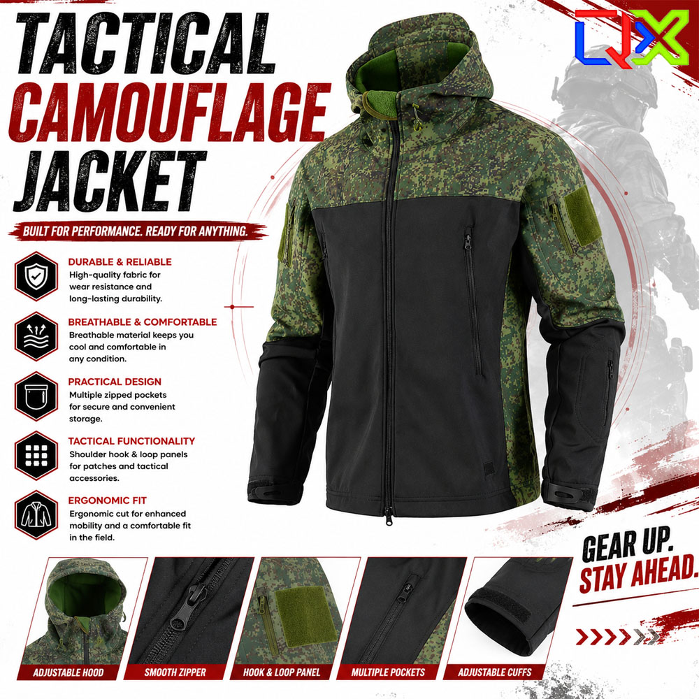 QX Taktische Tarnfarben-Softsh – Windproof Jacket Softshell Bewertung und Preis