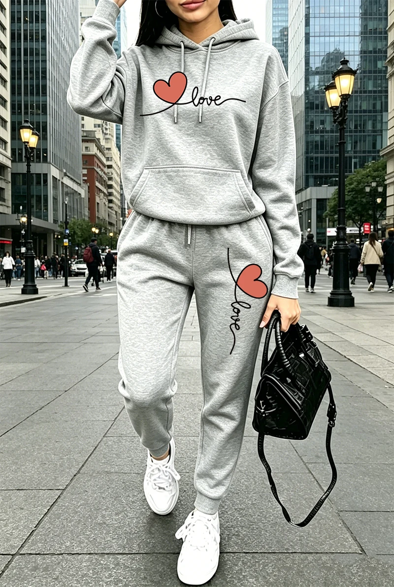 Damen-Trainingsanzug mit Print – Winter Clothing Hoodie Bewertung und Preis