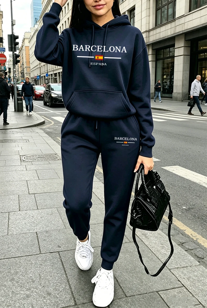 Modischer Damen-Trainingsanzug – Winter Clothing Hoodie Bewertung und Preis